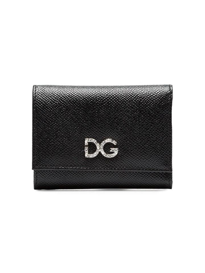 Dolce & Gabbana Diamante Dg Logo Wallet - Black