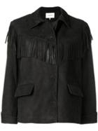 Frame Fringe Button Jacket - Black