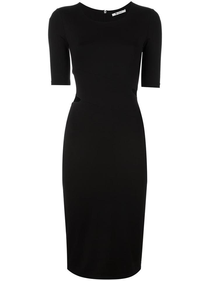 T By Alexander Wang Cut-out Side Dress, Women's, Size: Medium, Black, Polyester/spandex/elastane/rayon
