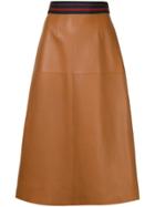 Inès & Maréchal Sports Rib A-line Skirt - Brown