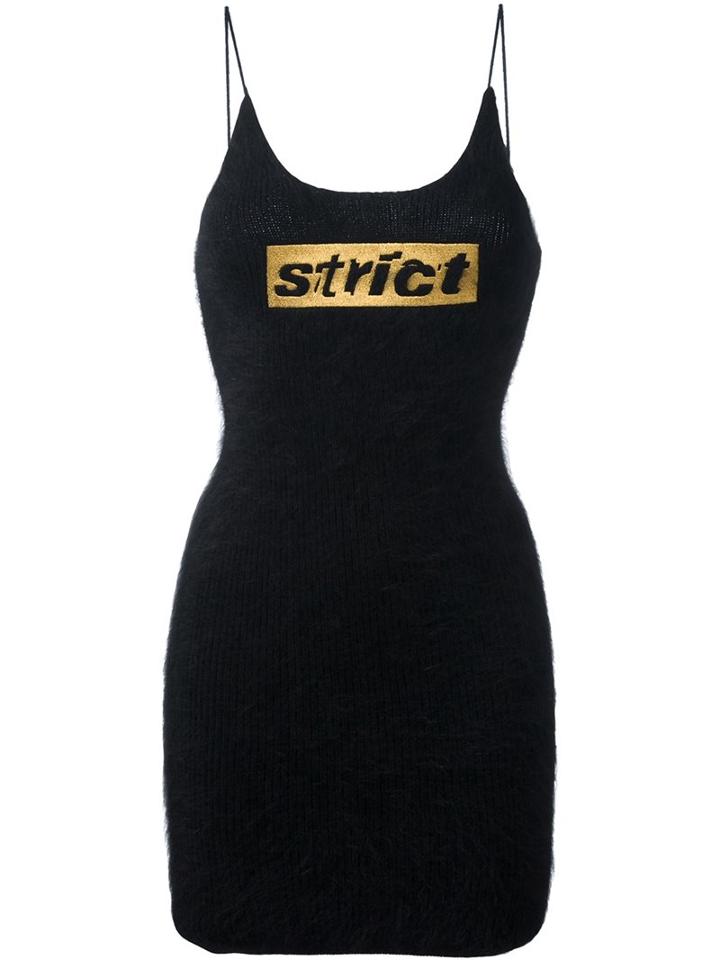 Alexander Wang Strict Embroidered Knit Mini Dress
