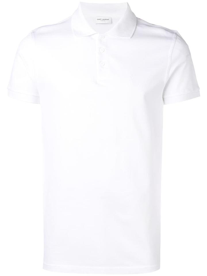 Saint Laurent Classic Plain Polo-shirt - White