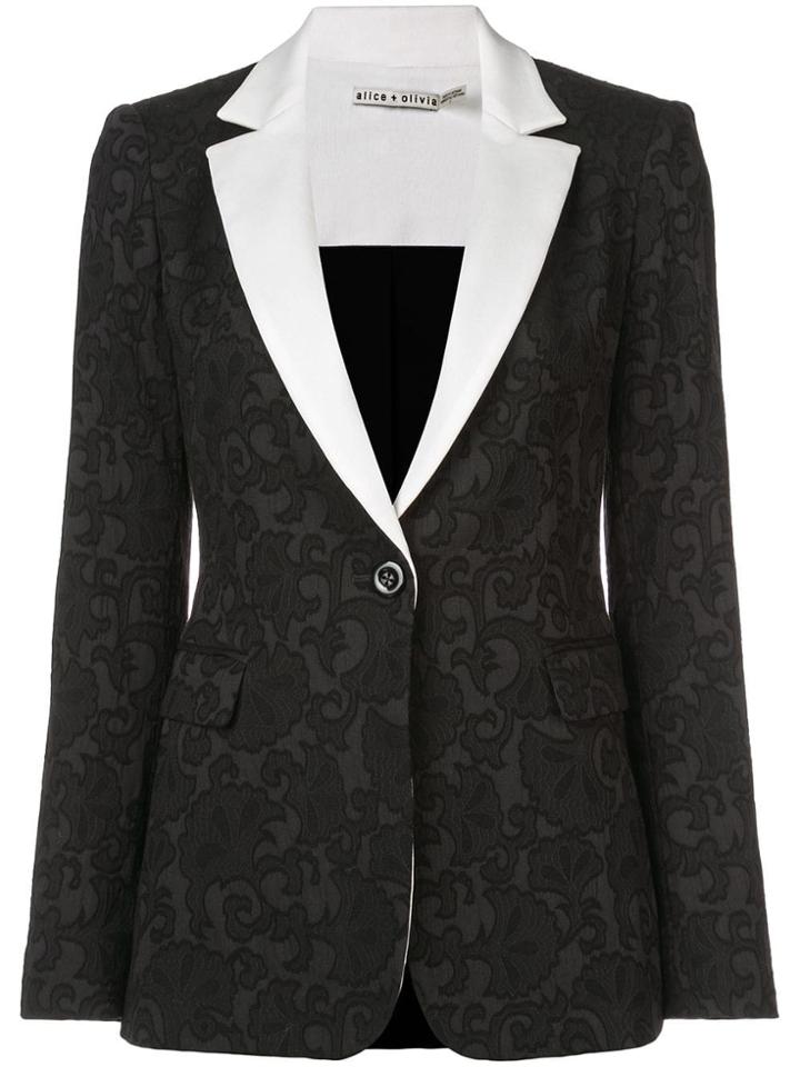 Alice+olivia Macey Fitted Blazer - Black
