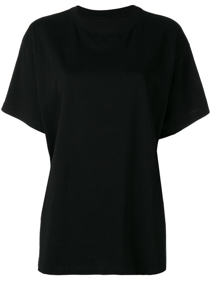 Mm6 Maison Margiela - Back Floral Print T-shirt - Women - Cotton - M, Black, Cotton