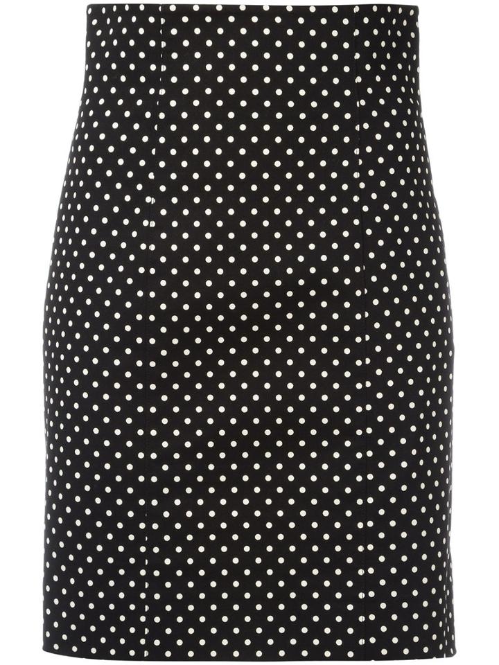 Dolce & Gabbana Polka Dot Skirt, Women's, Size: 42, Black, Cotton/spandex/elastane