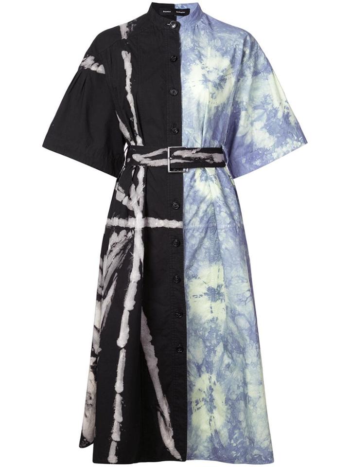 Proenza Schouler Tie Dye Shirt Dress - Black