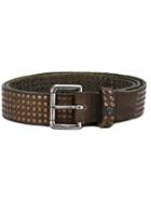 Htc Hollywood Trading Company - Cintura Belt - Unisex - Leather - 100, Green, Leather