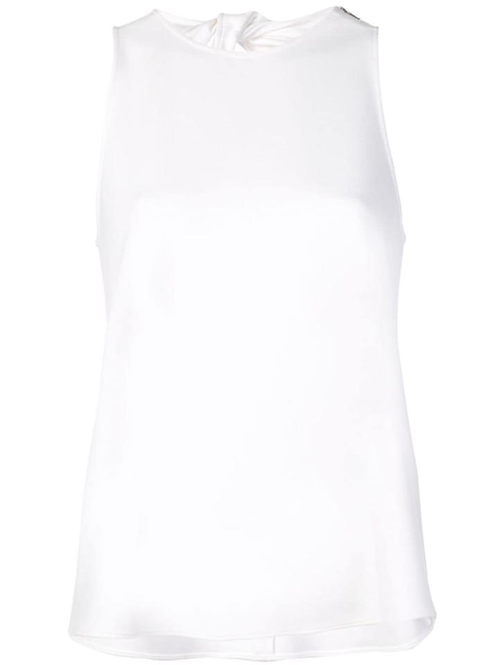 Tibi Twisted Detail Tank Top - White