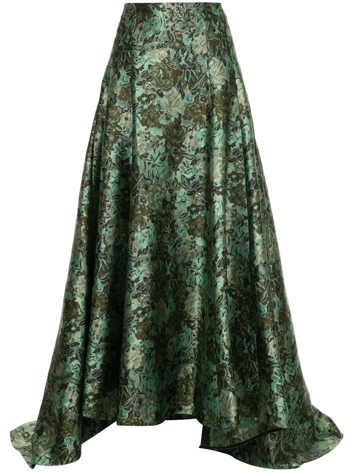 Erdem Baroque Pattern Skirt - Green
