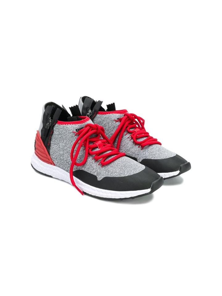 Diesel Kids Colourblock Runner Sneakers - Grey