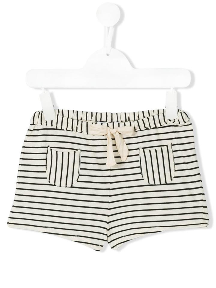 Babe And Tess - Striped Shorts - Kids - Cotton - 5 Yrs, Nude/neutrals