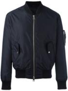Ami Alexandre Mattiussi Zipped Bomber Jacket, Men's, Size: Medium, Black, Polyamide