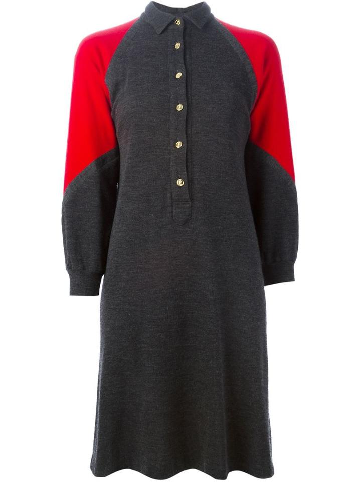 Roberta Di Camerino Vintage Knit Polo Shirt Dress