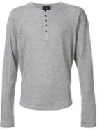 Joe's Jeans Henley T-shirt, Men's, Size: Xl, Grey, Cotton