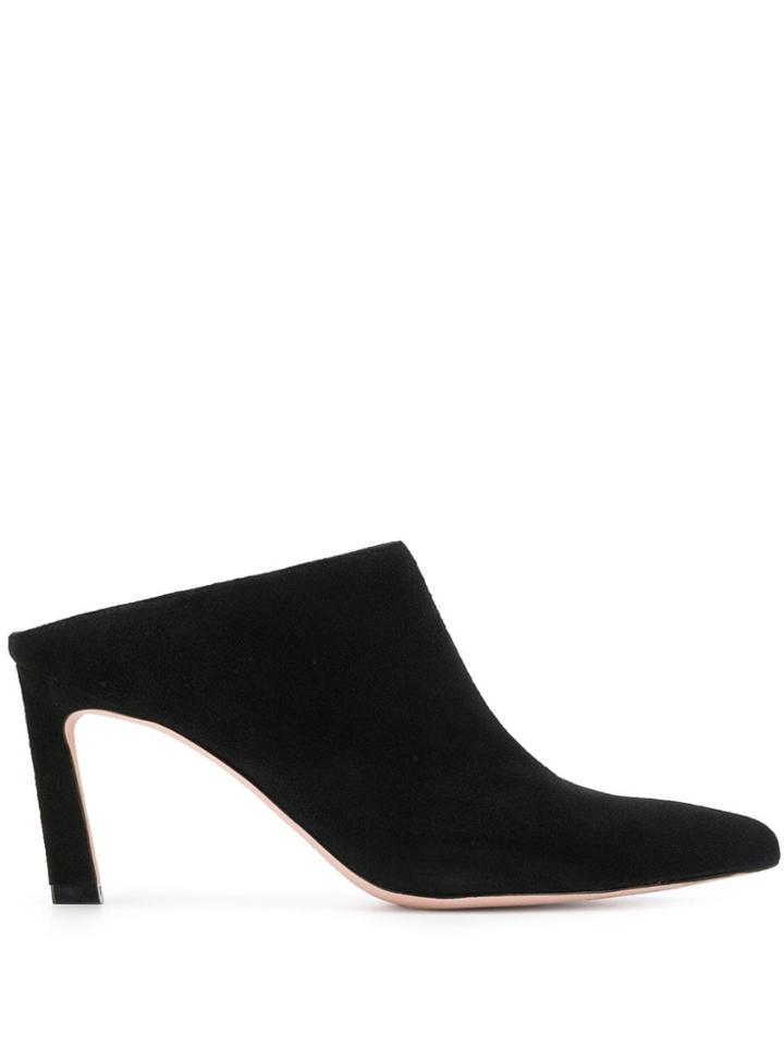 Stuart Weitzman Mira 75 Mules - Black