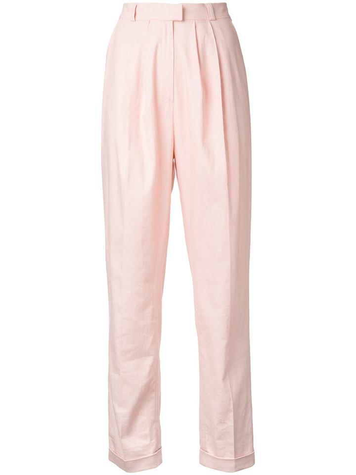 N Duo Tailored Trousers, Women's, Size: 36, Pink/purple, Linen/flax