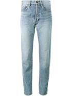 Saint Laurent High Waist Jeans, Women's, Size: 26, Blue, Cotton