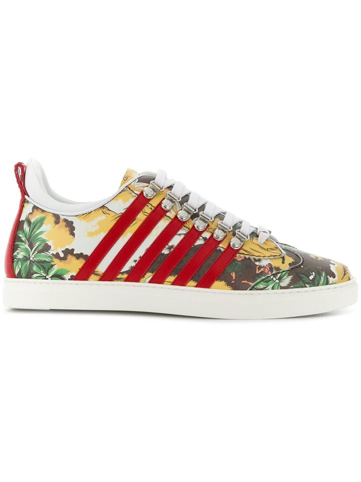 Dsquared2 New Runner Printed Sneakers - Multicolour