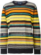 Junya Watanabe Comme Des Garçons Man Striped Crew Neck Jumper