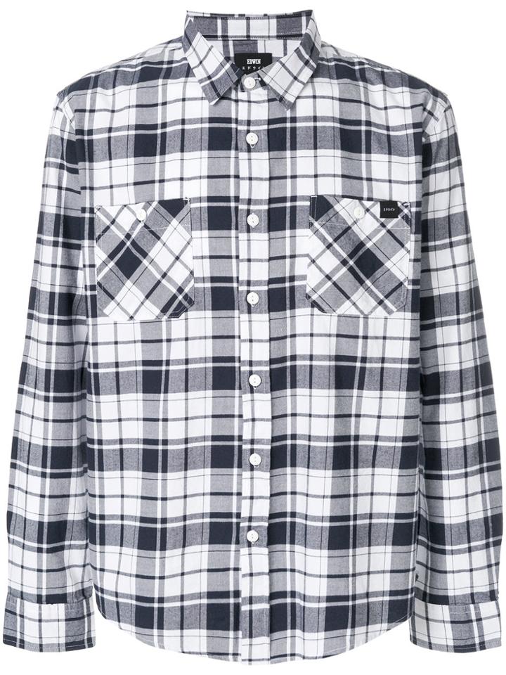 Edwin Check Long-sleeve Shirt - Blue