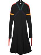 Burberry Colour Block Detail Jersey Turtleneck Dress - Black
