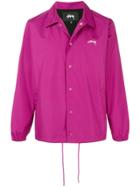 Stussy Button Shirt Jacket - Pink & Purple