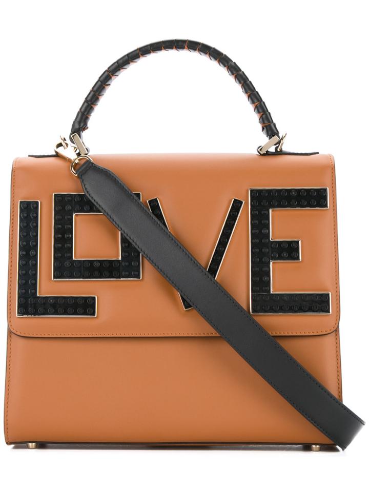 Les Petits Joueurs Alex Black Widow Tote - Brown