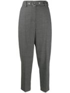 Brunello Cucinelli Cropped Belted Trousers - Grey