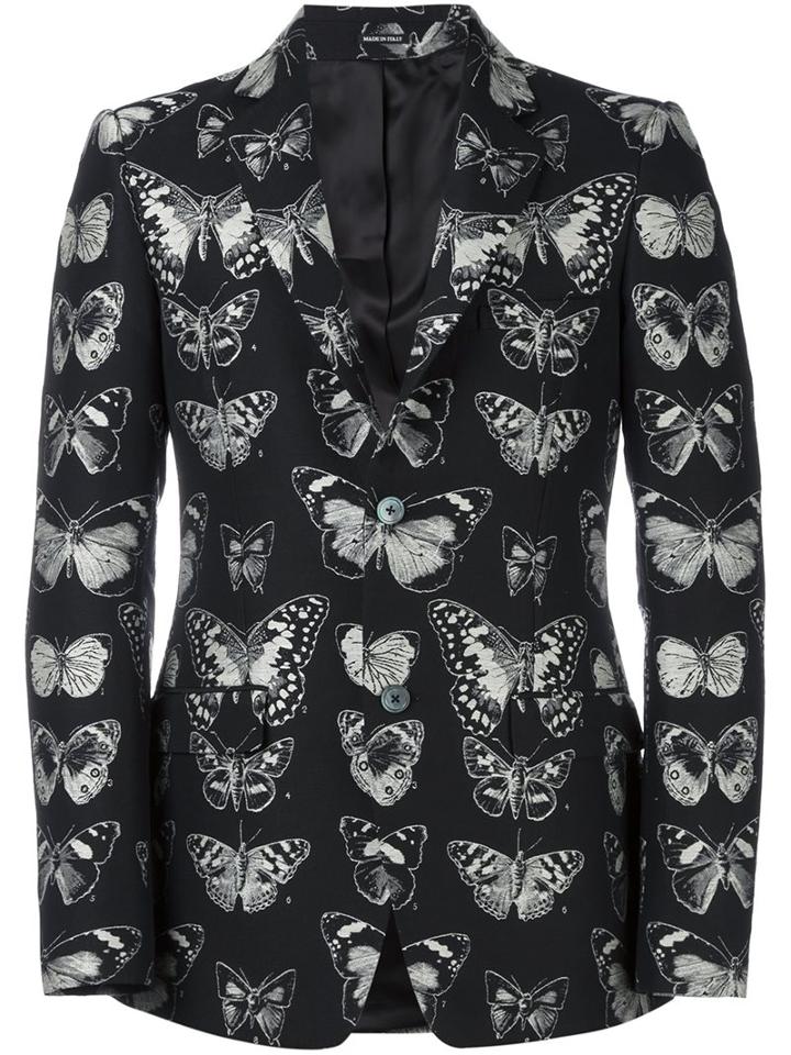 Alexander Mcqueen Butterfly Print Blazer