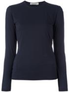 Sportmax Longsleeves Slim-fit T-shirt, Women's, Size: Medium, Blue, Polyamide/spandex/elastane