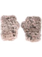 Jocelyn Fur Gloves - Pink
