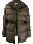 Acne Studios Tie Waist Puffer Jacket - Green