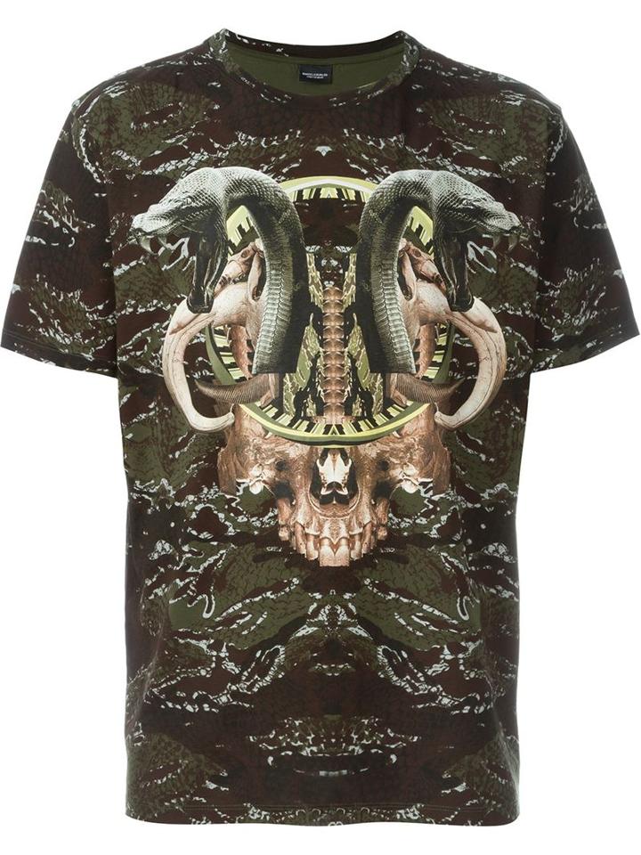 Marcelo Burlon County Of Milan 'cardenas' T-shirt, Men's, Size: Medium, Green, Cotton