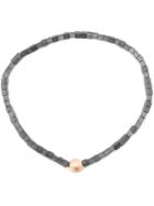 Luis Morais Crocodile Ball Beaded Bracelet, Adult Unisex, Grey, Metal Other/14kt Rose Gold