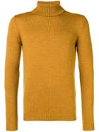 Roberto Collina Turtleneck Fitted Sweater - Yellow & Orange