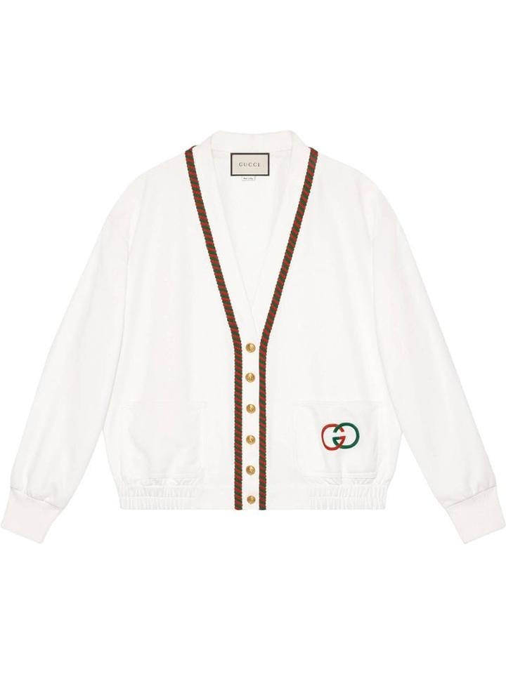 Gucci Technical Jersey Cardigan - White