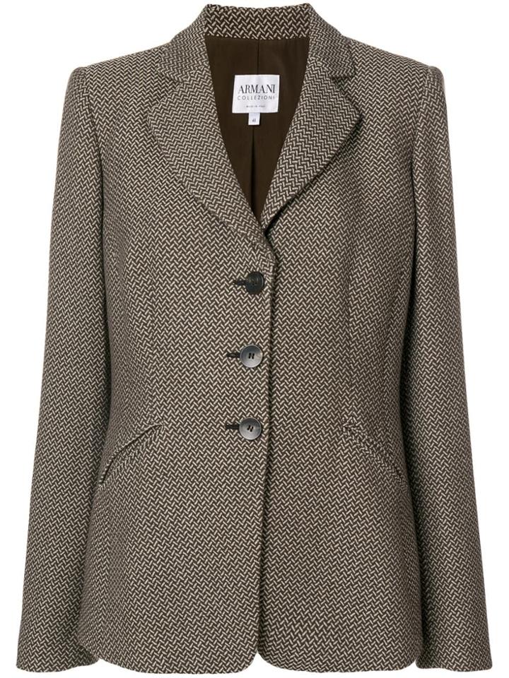 Giorgio Armani Vintage Tweed Jacket - Brown