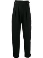Isabel Marant High-waisted Tapered Trousers - Black