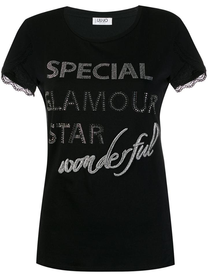 Liu Jo 'special Glamour Star' T-shirt - Black