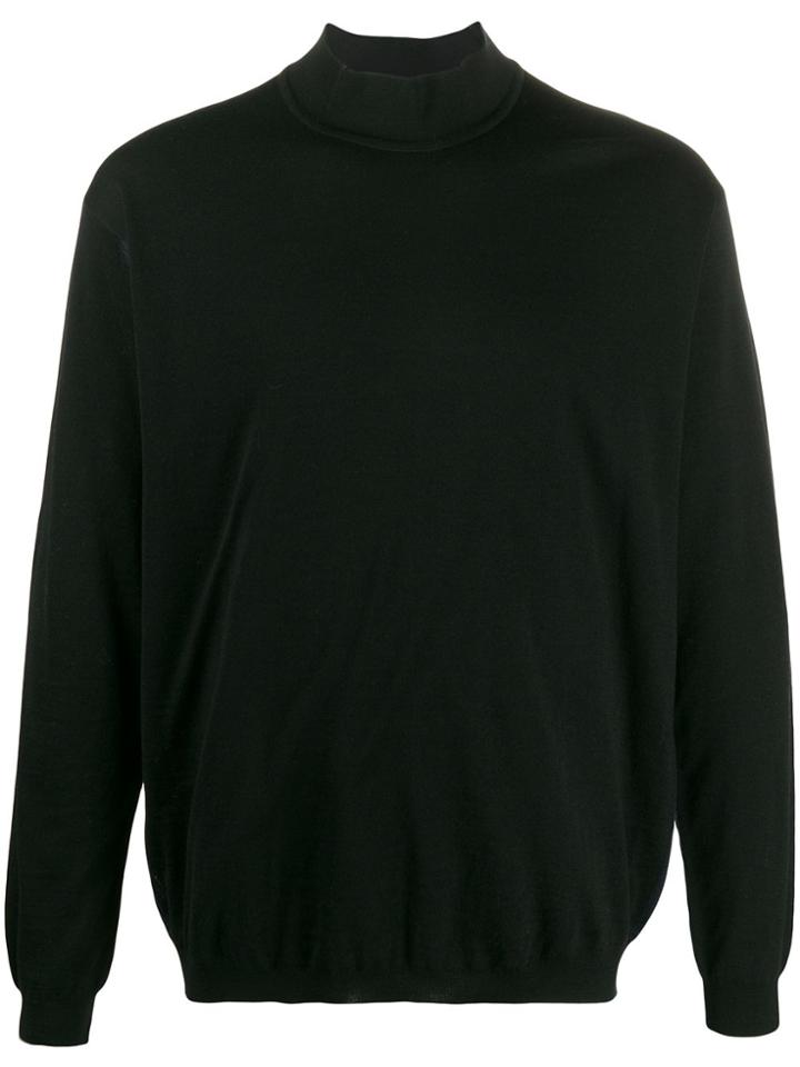 Issey Miyake Men Turtleneck Sweater - Black