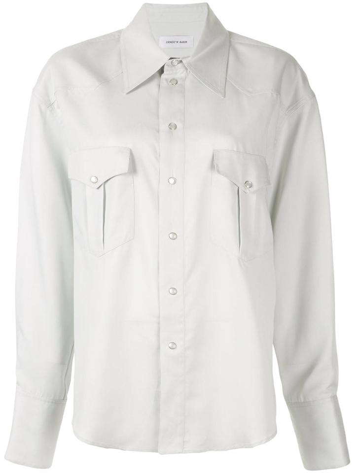 Ernest W. Baker Pointed Collar Western Shirt - Grey