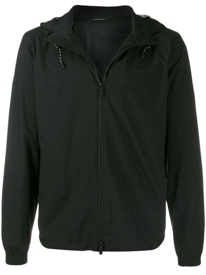 Z Zegna Zip-up Windbreaker - Black