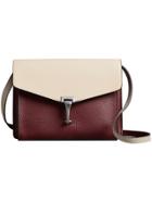 Burberry Two-tone Leather Crossbody Bag - Red