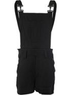 Di Liborio Dungaree Loose Fit Shorts - Black