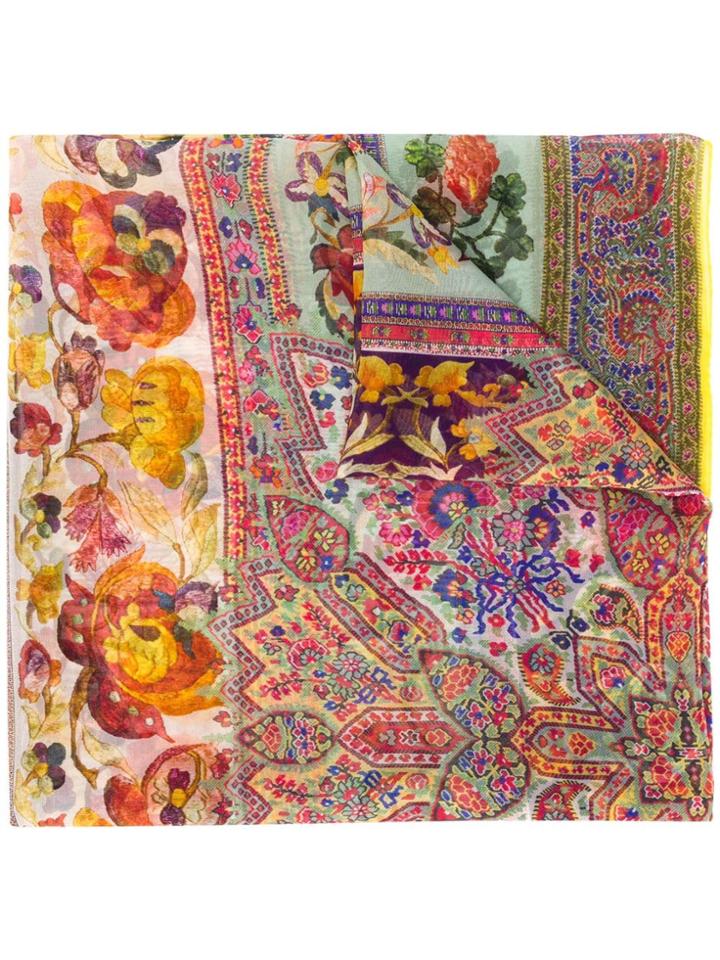 Etro Multiple Floral Scarf - Green