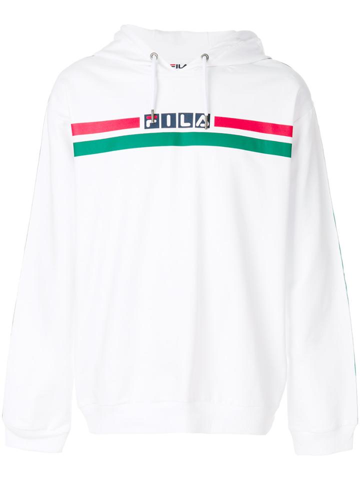 Fila Striped Colour-block Hoodie - White