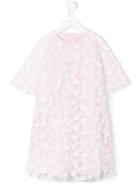 Il Gufo - Floral Appliquéd Dress - Kids - Cotton/polyamide/polyester - 12 Yrs, Pink/purple