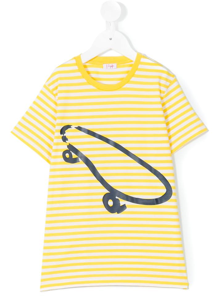 Il Gufo - Skateboard Print T-shirt - Kids - Cotton/elastodiene - 4 Yrs, Yellow/orange