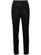 Pleats Please By Issey Miyake Straight-leg Pleated Trousers - Black