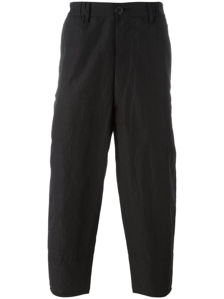 Ziggy Chen Loose Fit Pants, Men's, Size: 52, Black, Cotton/ramie